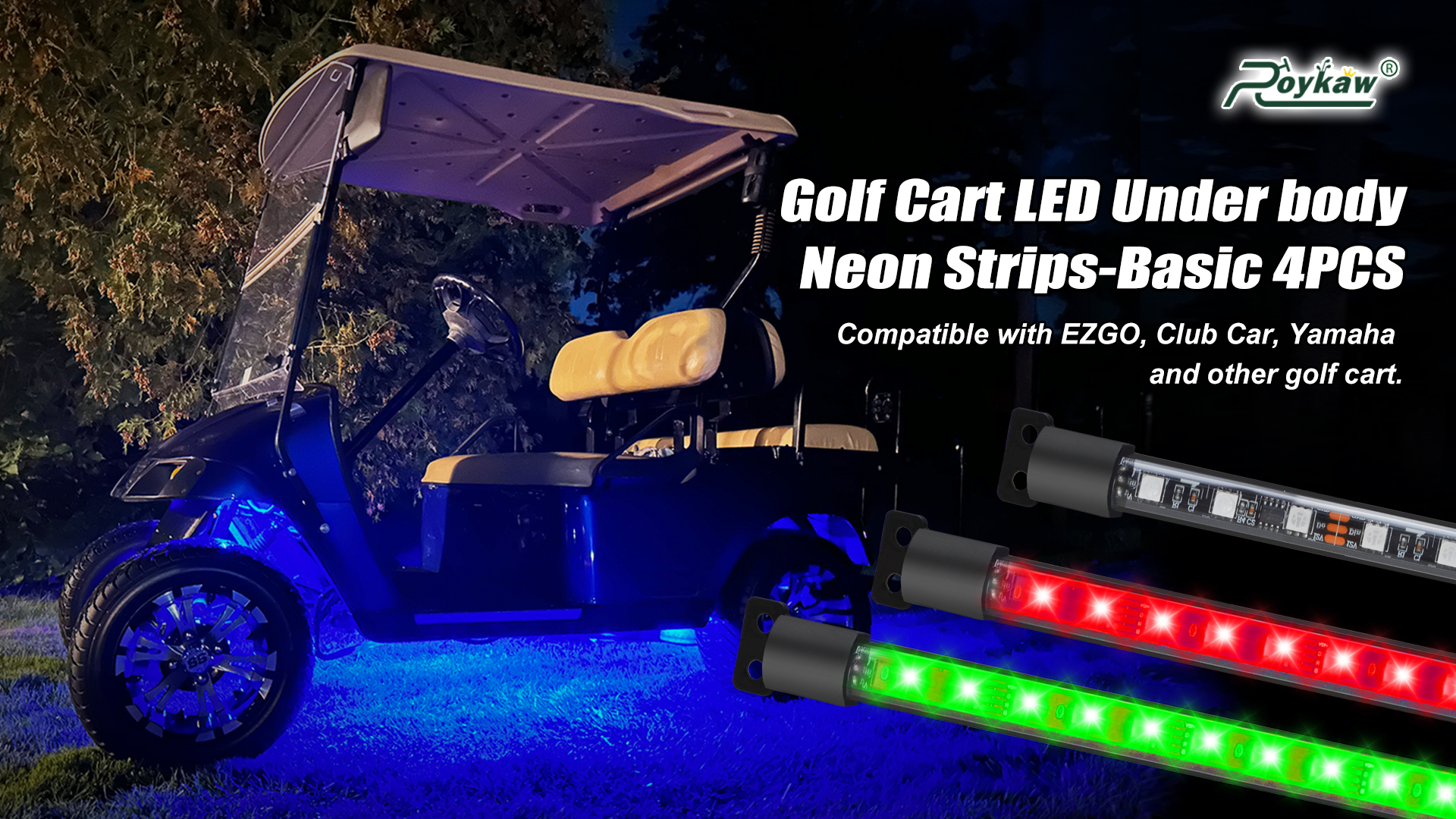 Amazon.com: Roykaw Golf Cart Underglow LED Strip Lights Accent